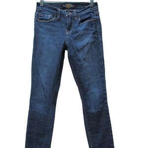 LUCKY BRAND SOFIA CAPRI Medium Blue Wash Embroidery Pocket Leather Patch 0/25